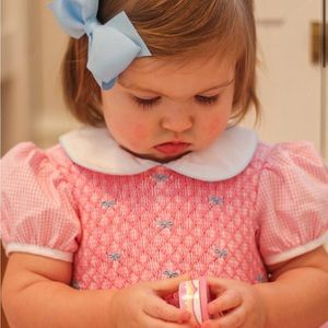 Girls - The Kate French blue bow dress - size 7 - worn once - $50